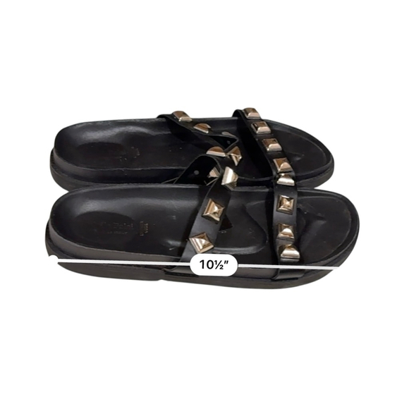 Giulia Palai Women’s Shoes Sandals Black Gold Studded Size 9.5​​​​ - Picture 8 of 9